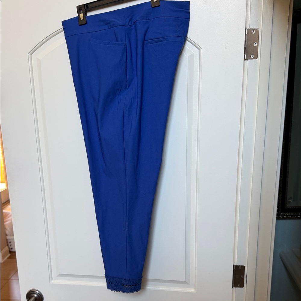Chico’s Women’s Ankle Cropped Blue Pants